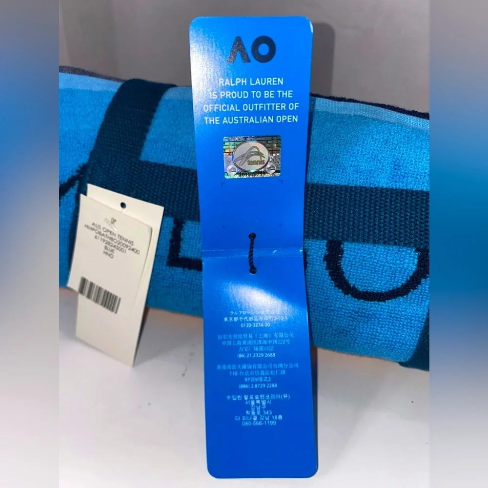 Polo Ralph Lauren AUSTRALIAN OPEN 2024 OFFICIAL TENNIS TOWEL 5001 NEW NWT!